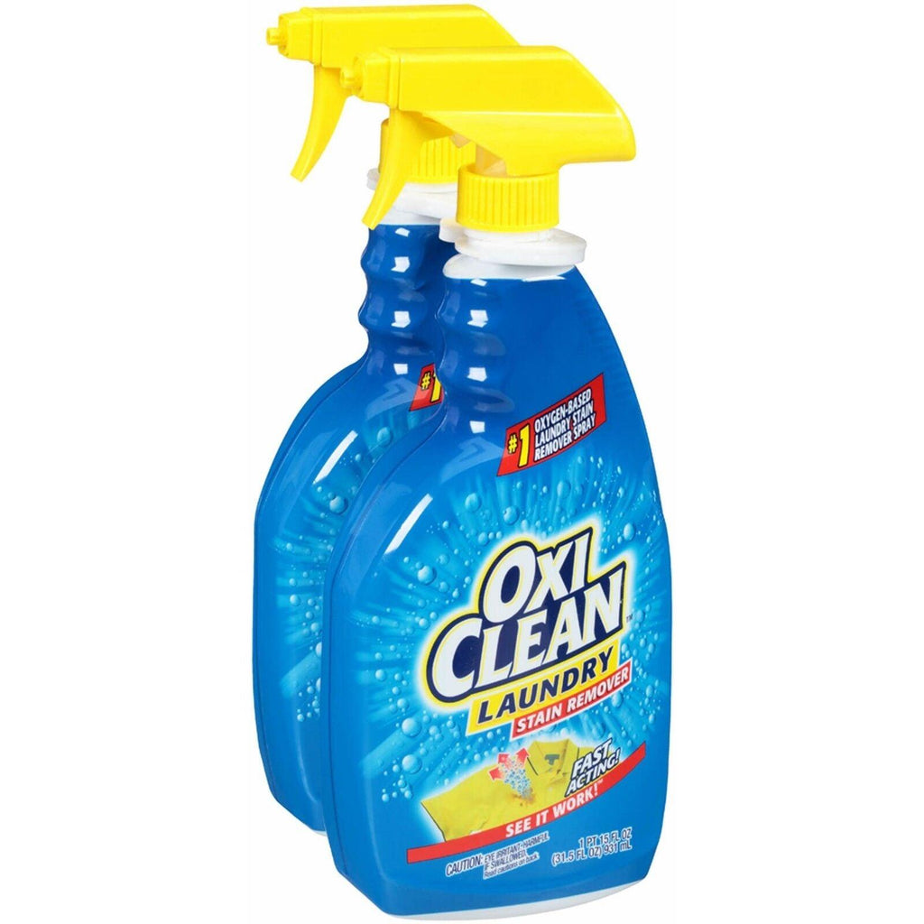 Pack 2 Oxiclean Laundry Stain Remover, 31.5 Ounces Spray Soak Deep Clean Lif