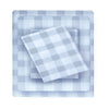 Your Zone Kids/Teens Soft Microfiber Sheet Set, Gingham Gray Stripe, Full, 4 Pieces, Easy Care