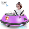 Funcid 12V Kids Bumper Car for Toddler, Electric Baby Bumper Car Ride on Toys W/Remote Control, Flashing LED Light, 360 Spin, 5-Point Seat Belt, Gift for Little Boys & Girls Age 1.5- 5 Years, Purple