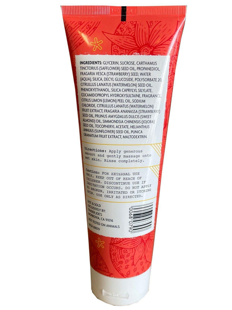 2 UND 🔥 Trader Joe’S Strawberry Lemon Sugar Scrub 8Oz 🔥 Pack