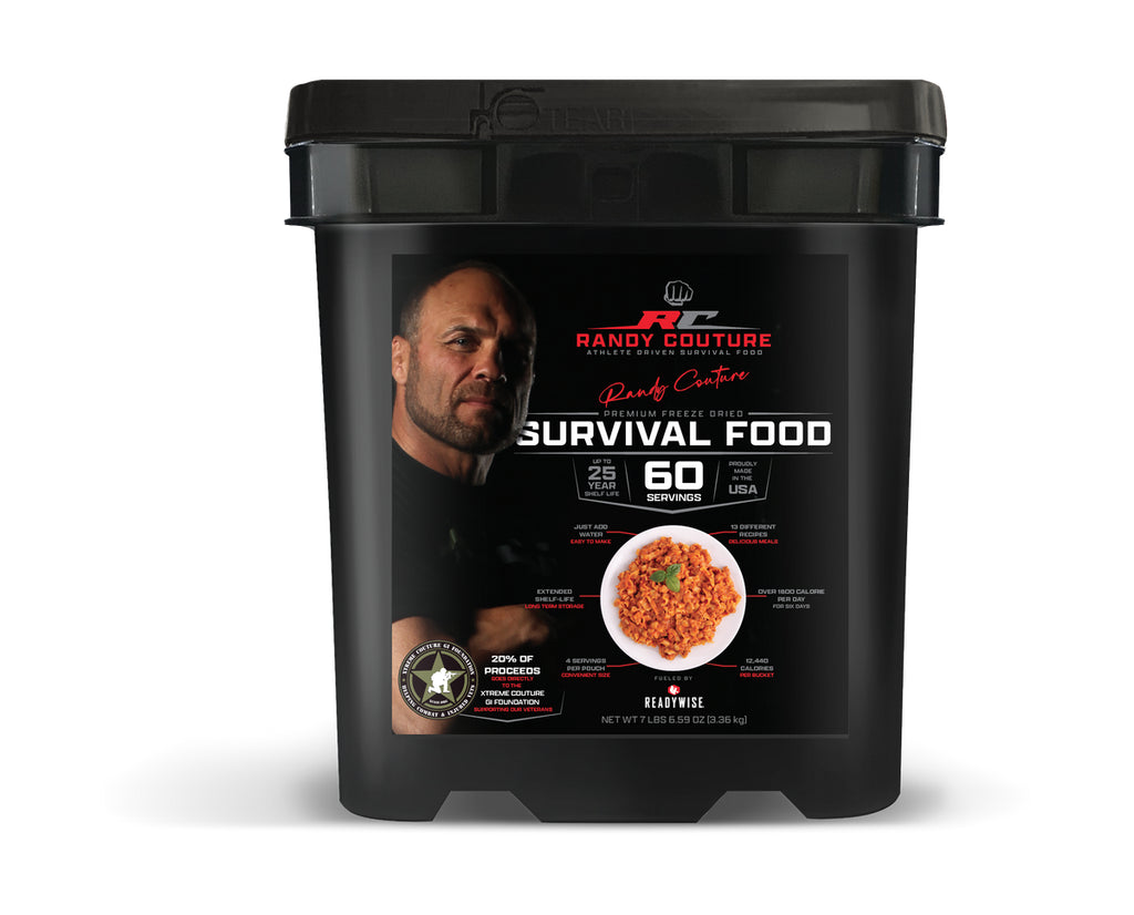 Randy Couture - 60 Serving Survival Food Kit by Wise Food Storage, Shelf-Stable