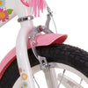 JOYSTAR Little Daisy 14 Inch Kids Bike for 3 4 5 Years Girls with Handbrake Children Princess Bicycle with Training Wheels Basket Streamer Toddler Cycle Bikes White