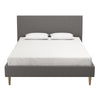 Mr. Kate Daphne Upholstered Bed with Headboard and Modern Platform Frame, Full, Dark Gray Linen