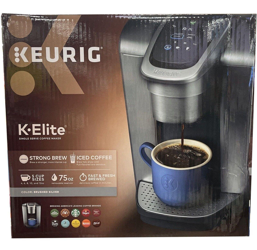 Keurig K-Elite Single Serve K-Cup Pod Coffee Maker - Brushed Silver