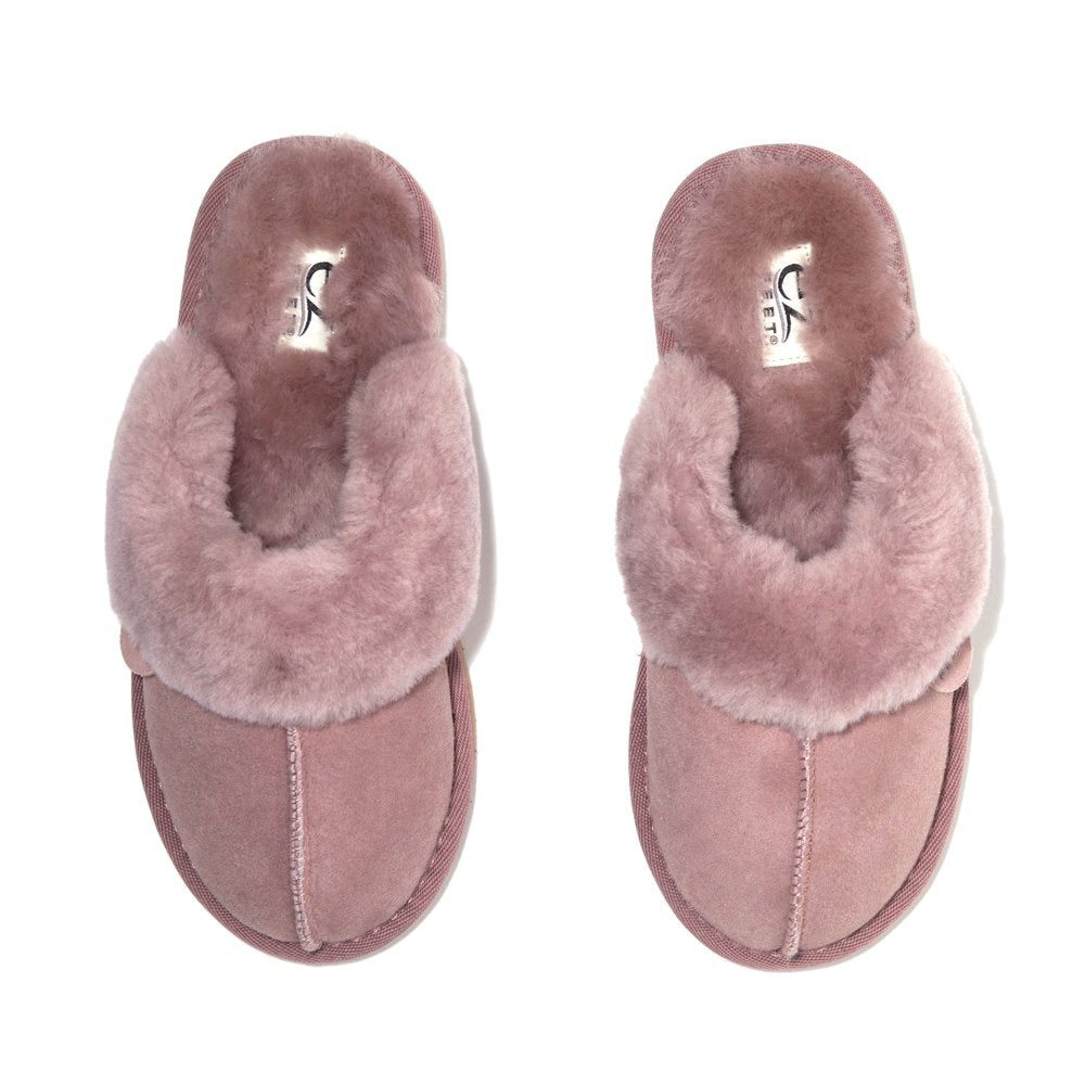 EZ Feet Women’S Genuine Shearling Scuff Slipper