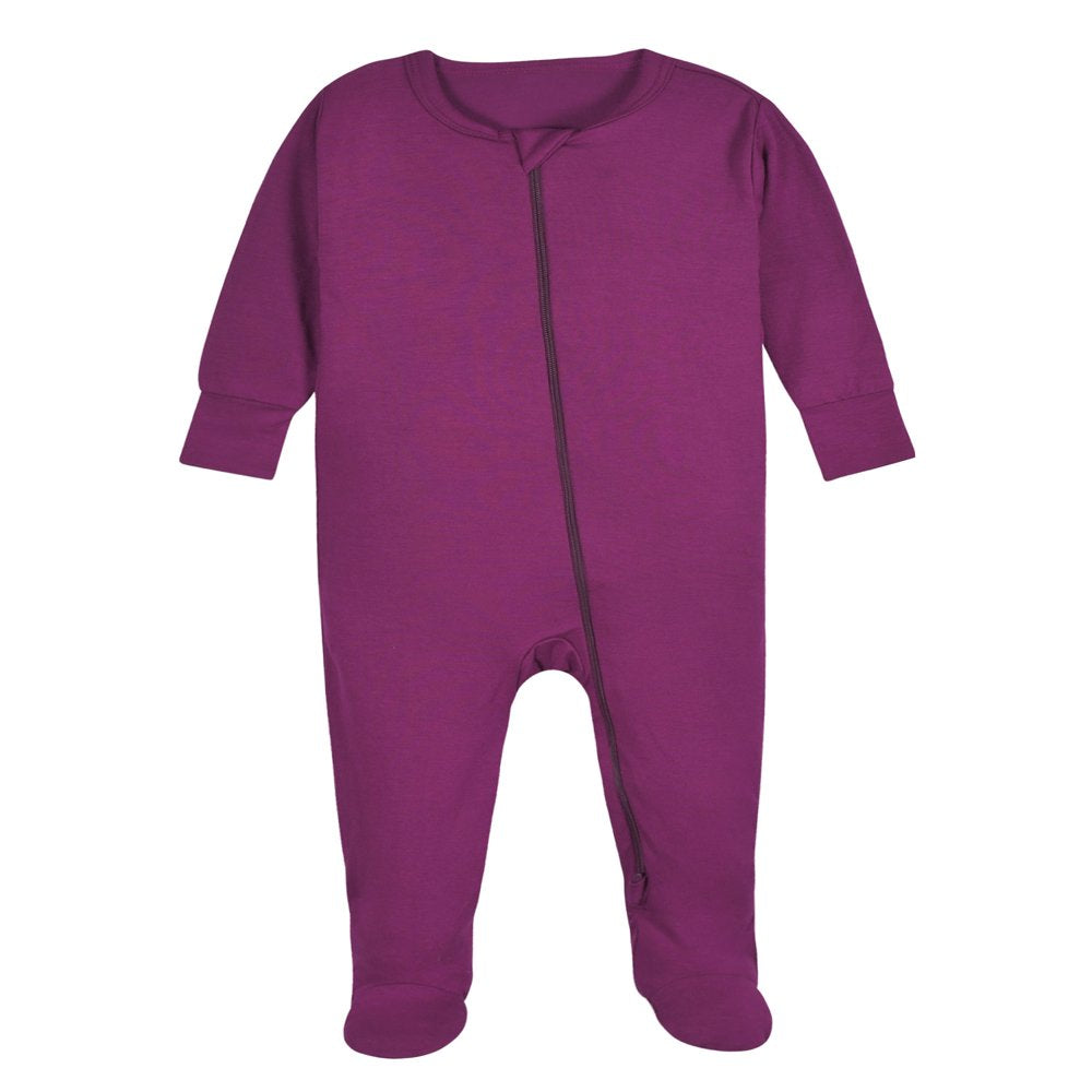 Gerber Unisex Baby Toddler Buttery Soft Footed Pajama 2-Way Zipper with Viscose Made from Eucalyptus, Sizes 0/3M - 4T