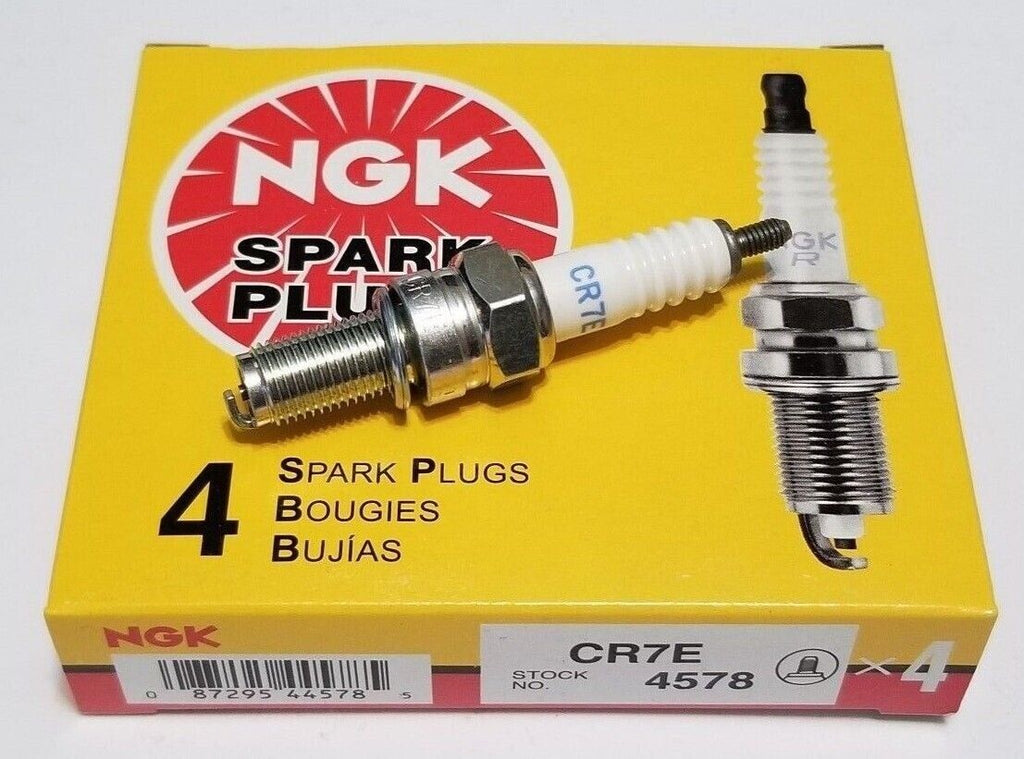 NGK Standard Spark Plugs - Stock #4578 - CR7E - Threaded Stud - Qty (4)