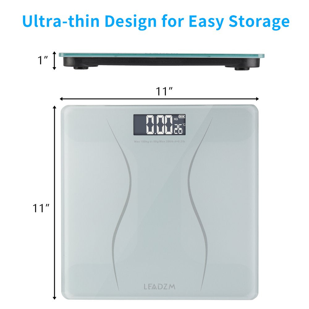 Ktaxon Bathroom Weight Scale, Highly Accurate Digital Bathroom Body Scale, Measures Weight up to 180Kg/396 Lbs., White