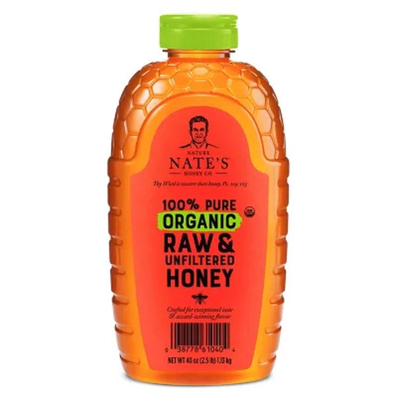 Nature Nate'S 100% Organic Pure Raw and Unfiltered Honey (40 Oz.)