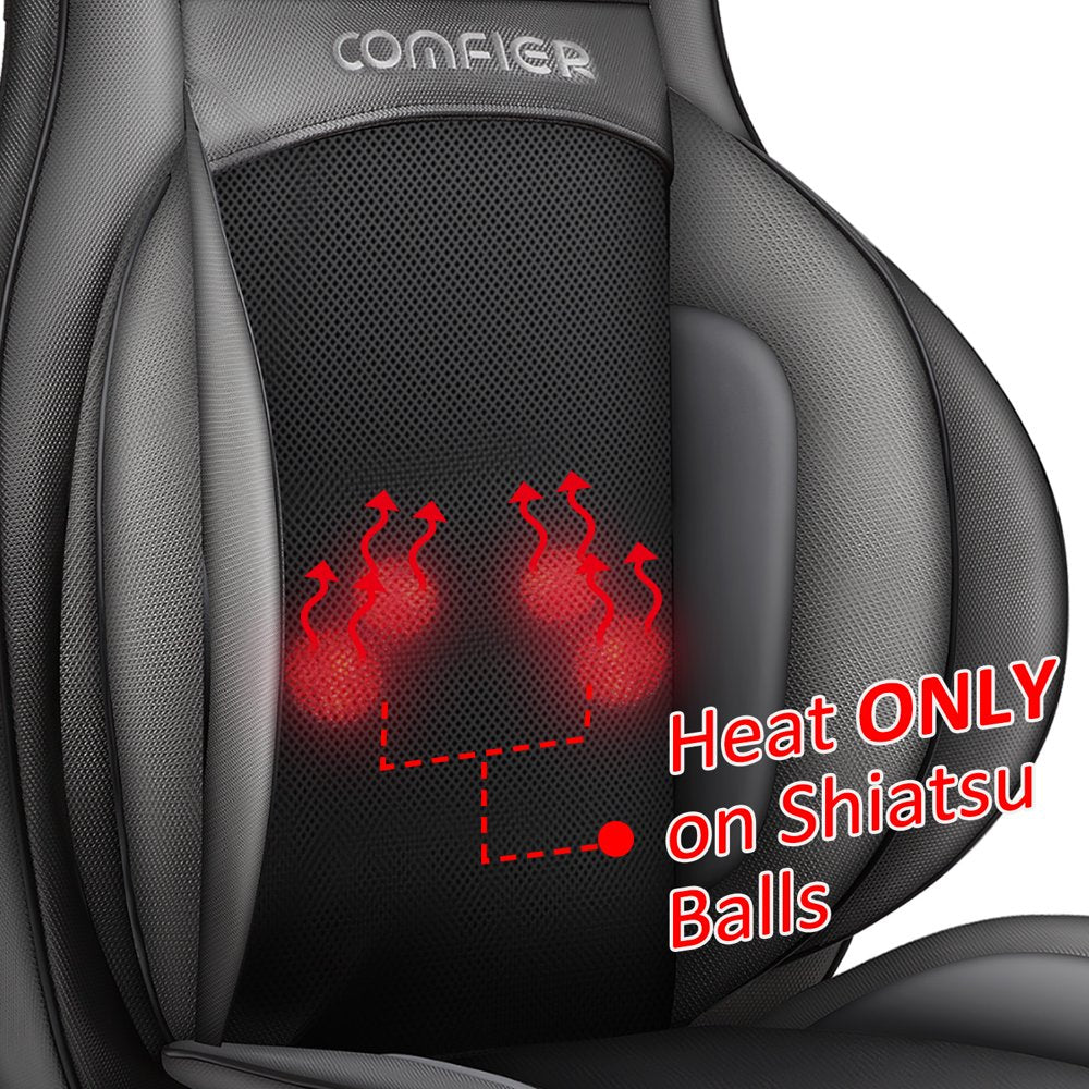 Comfier Shiatsu Neck Back Massager with APP Remote, 2D/3D Kneading Massage Chair Pad, Heating Compression Seat Cushion Massagers, Ideal Gifts