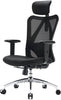 SIHOO M18 Black Ergonomic Office Chair for Big & Tall People Adjustable Headrest