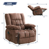 BOSMILLER Power Lift Recliner Chair Recliners for Elderly with Heat and Massage Recliner Chair for Living Room with Infinite Position and Side Pocket,Usb Charge Port,Brown