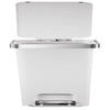 Better Homes & Gardens 10.5 Gallon Trash Can, Plastic Slim Step on Kitchen Trash Can, White