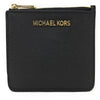 Michael Kors Jet Set Travel Small Top Zip Leather Coin Pouch / Wallet - Black