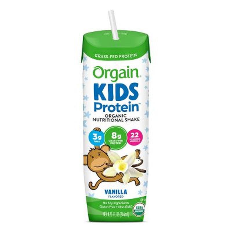 Orgain Kids Protein Organic Nutritional Shake, 8.25 Fl. Oz., 12 Pk. - Vanilla