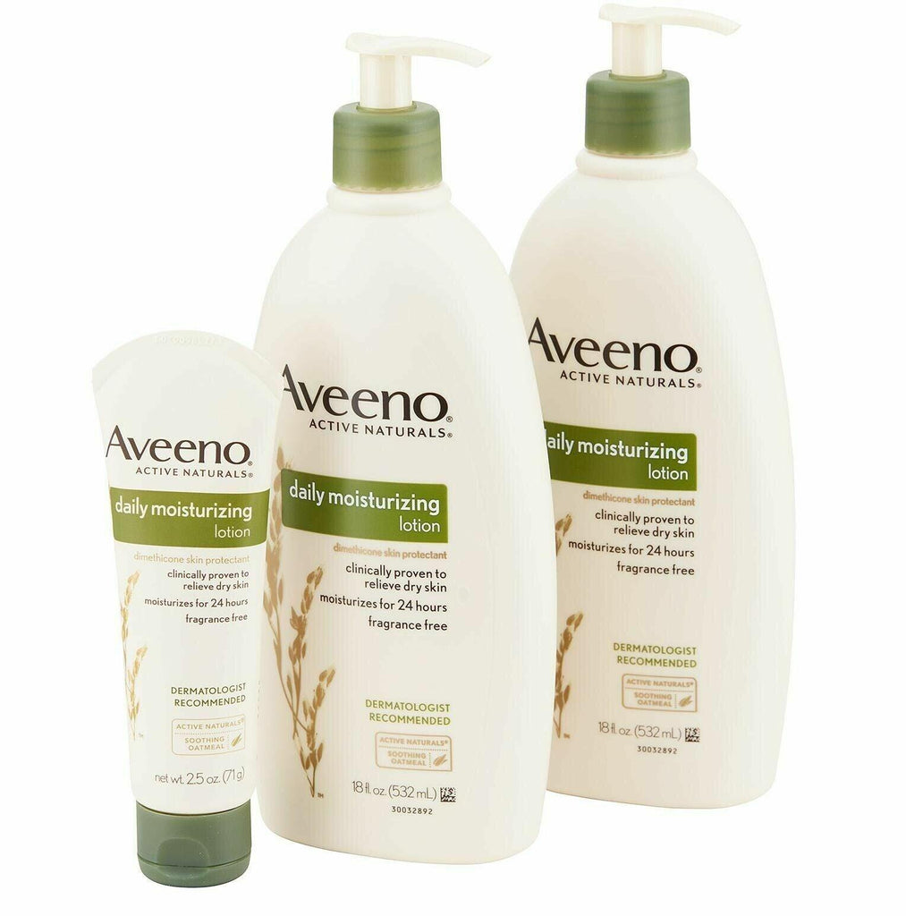 🔥 Aveeno Daily Moisturizing Lotion (18 Fl. Oz., 2 Pk. with 2.5 Oz. Tube) 🔥