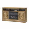 Ameriwood Home Ashton Lane Electric Fireplace TV Stand for Tvs up to 65", Rustic Oak