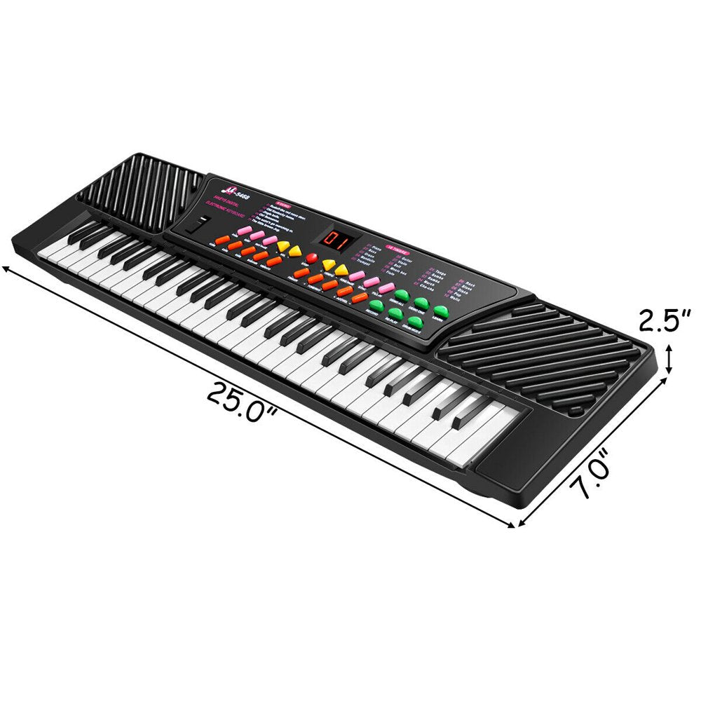 Costway 54 Keys Electronic Music Keyboard Kid Piano Organ W/Mic & Adapter