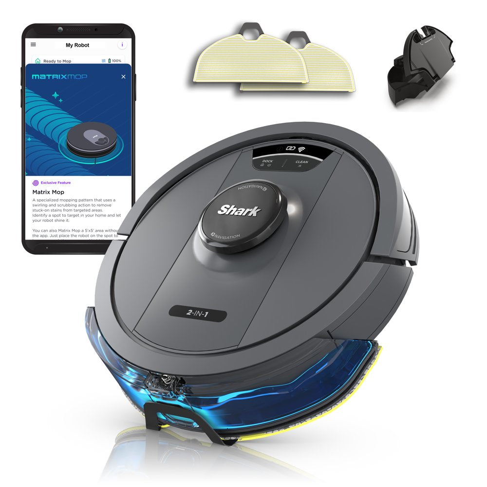 Shark IQ 2-In-1 Robot Vacuum and Mop with Matrix Clean Navigation, RV2402WD, New