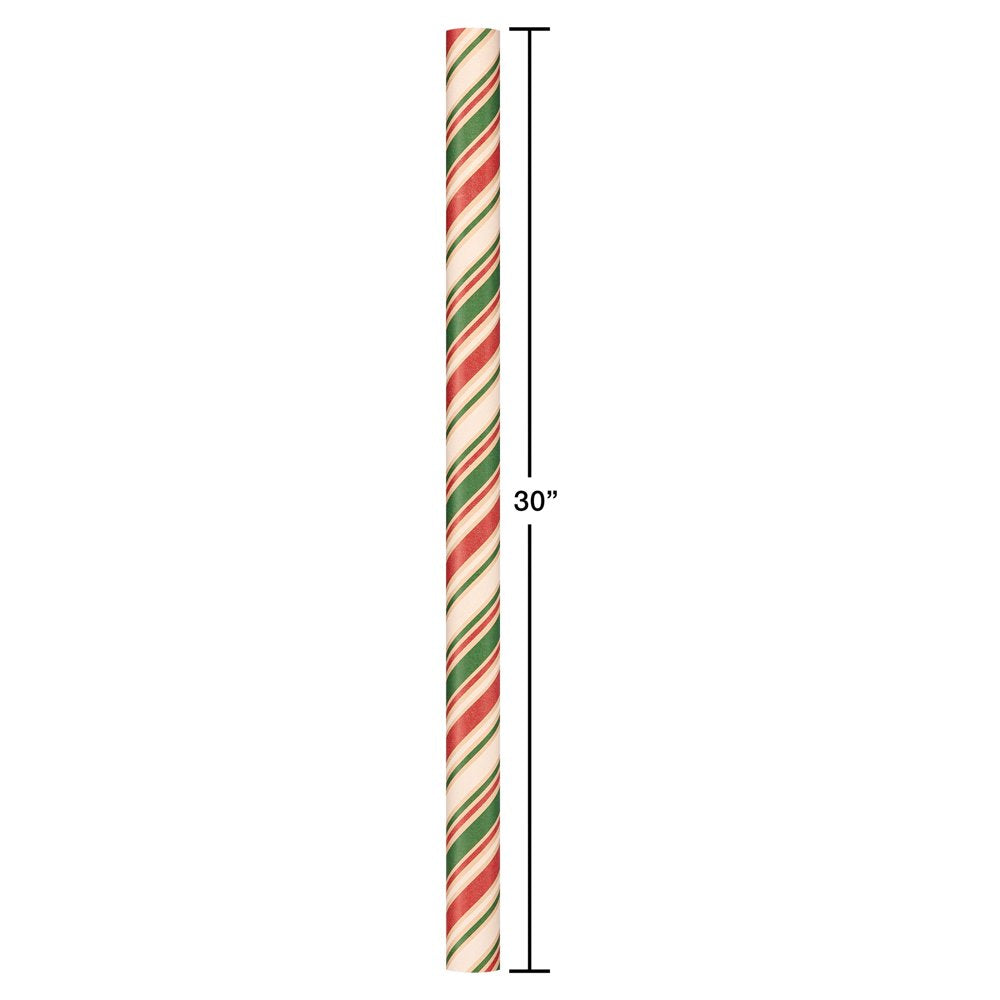 American Greetings Winter Wrapping Paper, Red, Green and Kraft (4 Pack, 80 Sq. Ft.)