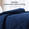 SOPAT All Season down Alternative Comforter Hotel Luxury Quilted Duvet Insert Cooling Washable Hypoallergenic Reversible Quilt - King,Blue