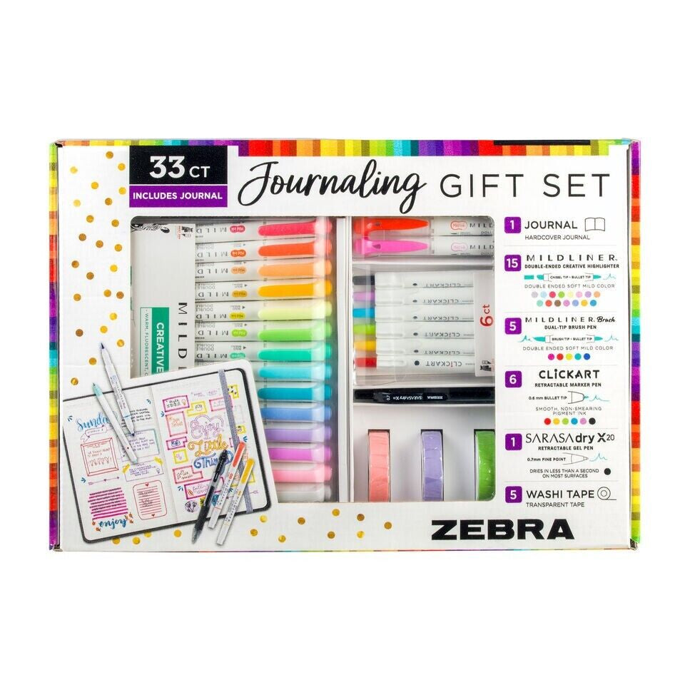 Wholesale Zebra Journaling Set- Mildliner/Sarasa 14 Pack
