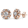 Cate & Chloe Millie 18K Rose Gold Plated Earrings with Crystals | Stud Earrings for Women, Girls, Jewelry Gift for Her