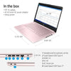 HP Stream 14" Laptop, Intel Celeron N4020 Processor, 4GB RAM, 64GB Emmc, Pink, Windows 11 (S Mode) with Office 365 1-Yr, 14-Cf2112Wm