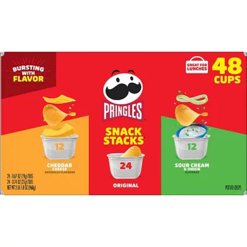 Pringles Potato Crisps Chips, Variety Pack, Snacks Stacks (33.8 Oz. Box, 48 Ct.)