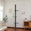 PAWZ Road Cat Tree Floor to Ceiling 105"-In 4 Tier Cat Tree Tower Cat Climbing Posts, Gray