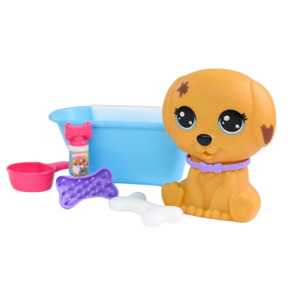 Kid Connection Pet Dog Bath Play Set with Color Changing Feature, 8 Pieces