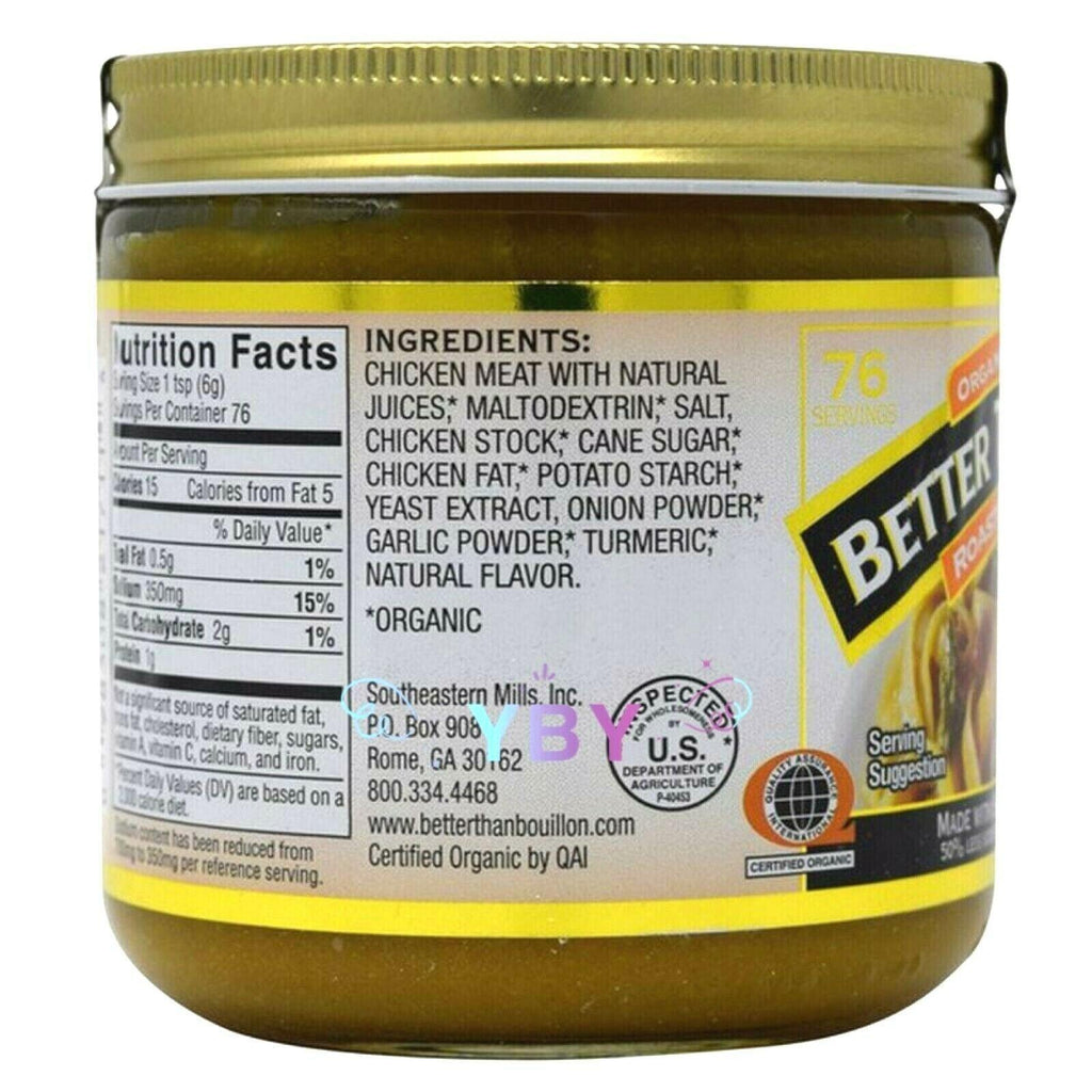 Better than Bouillon Organic Roasted Chicken Base Bouillon, Reduced Sodium 21 Oz