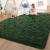 Noahas Soft Fluffy Area Rug for Living Room Bedroom Shaggy Accent Carpets for Kids Girls Rooms,4'X 6',Deep Green