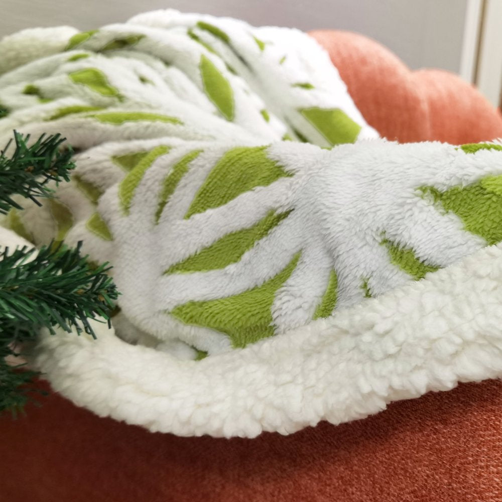 LOMAO Sherpa Fleece Blanket Fuzzy Soft Throw Blanket Dual Sided Blanket for Couch Sofa Bed (Fruit Green,71"X80")