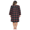 Ashford & Brooks Women'S Flannel Plaid Long Sleeve Nightgown