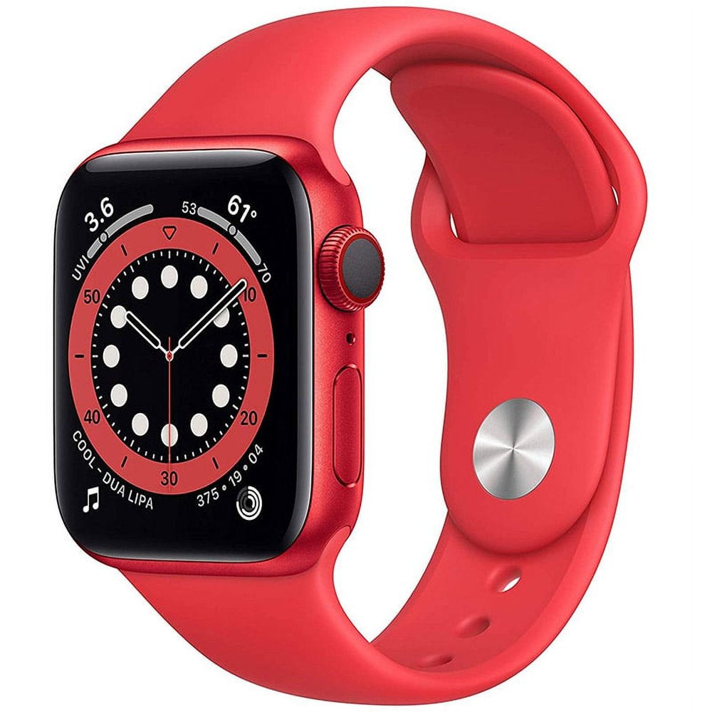 Restored Apple Watch Series 6, GPS + Cellular , 44Mm, Red Aluminum Case - Red Sport Band M07K3LL/A ( Refurbished)