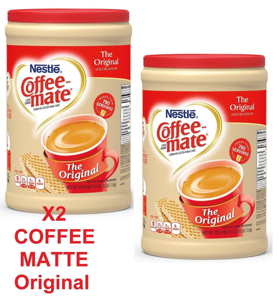 X2 Nestle Coffee Mate Original Powdered Creamer 2 Canisters of 56Oz Each FRESH!!