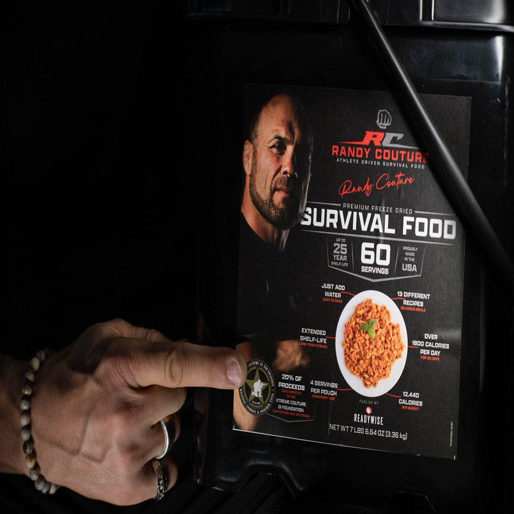 Randy Couture - 60 Serving Survival Food Kit by Wise Food Storage, Shelf-Stable