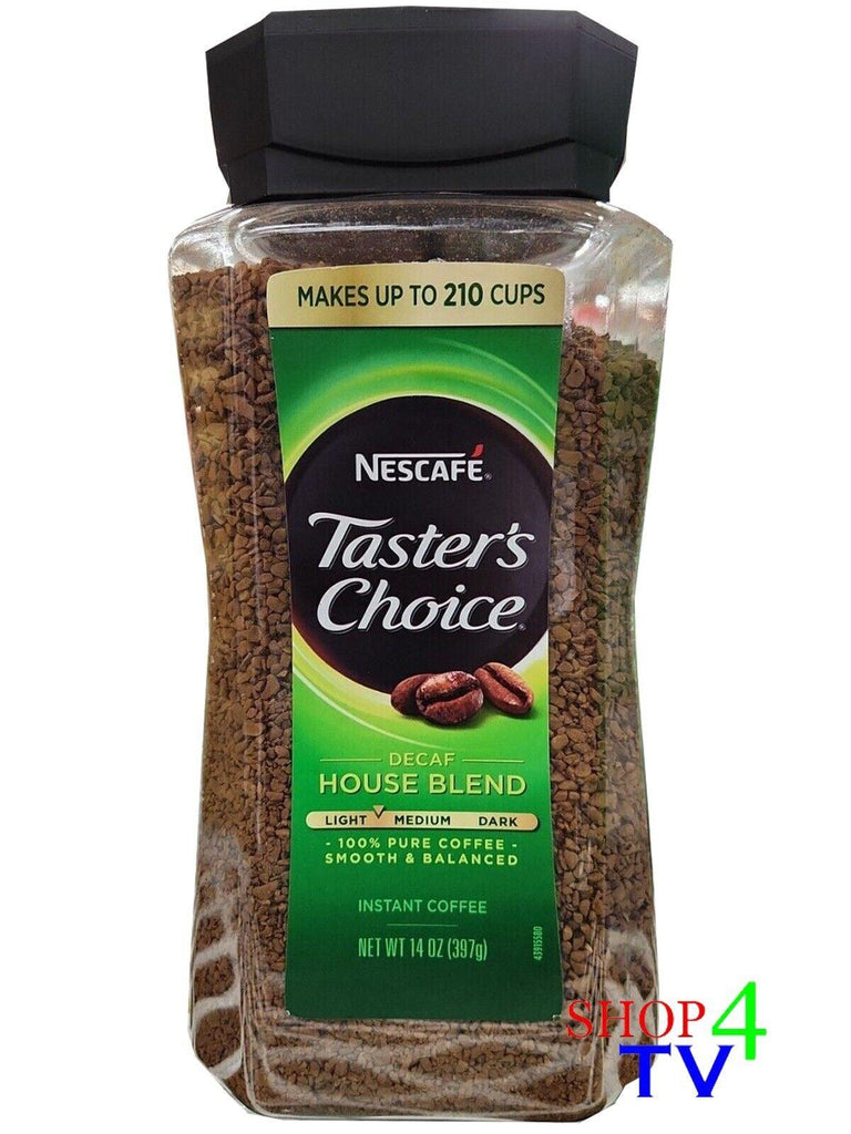 2 Packs Nescafe Taster'S Choice Decaf House Blend Instant Coffee Each 14 Oz