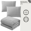 Sharper Image 3-Piece Grey down Alternative Comforter Set, Full