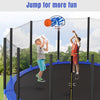 EUROCO 1500LB 16FT Trampoline for Adults and Kids, Trampoline with Enclosure ,Ladder,Basketball Hoop,Heavy Duty Recreational Trampoline Capacity for 9-10 Kids