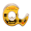 Scotch Double Sided Tape, Permanent, 1/2 In. X 250 In., 3 Dispensers/Pack