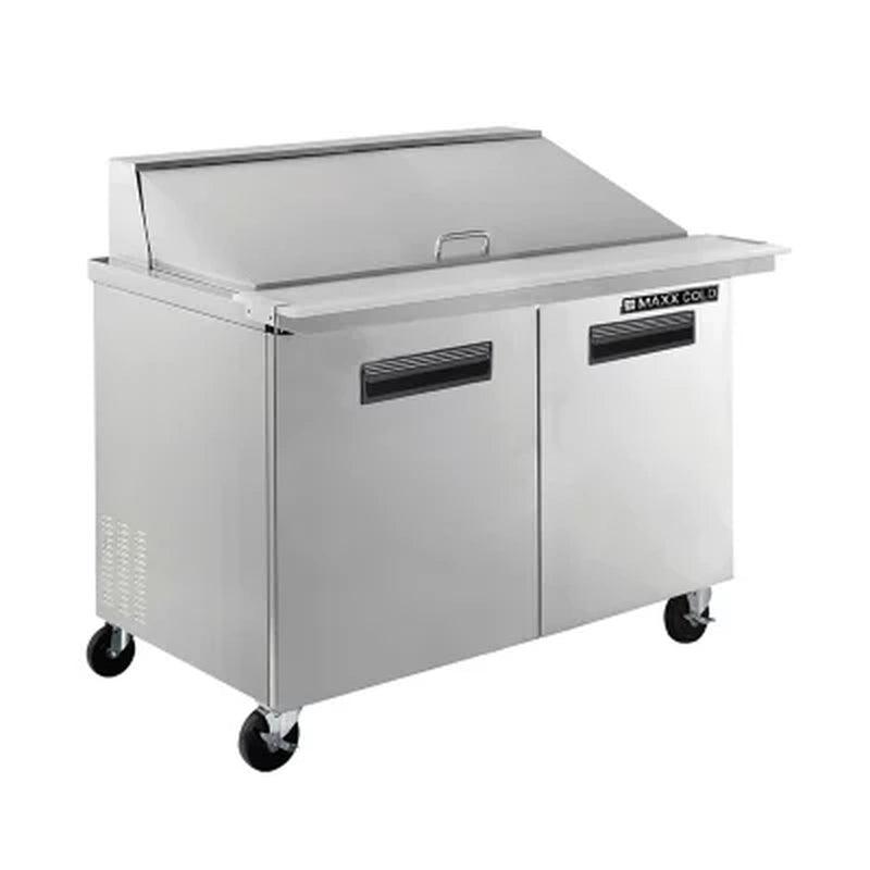 Maxx Cold X-Series Commercial Refrigerated Prep Station, Stainless Steel (12 Cu. Ft.)