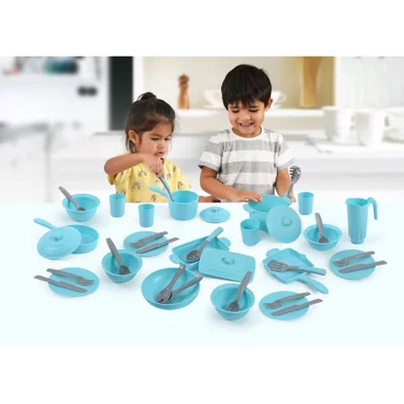 Member's Mark 41 Piece Modern Cookware Toy Play Set, Blue