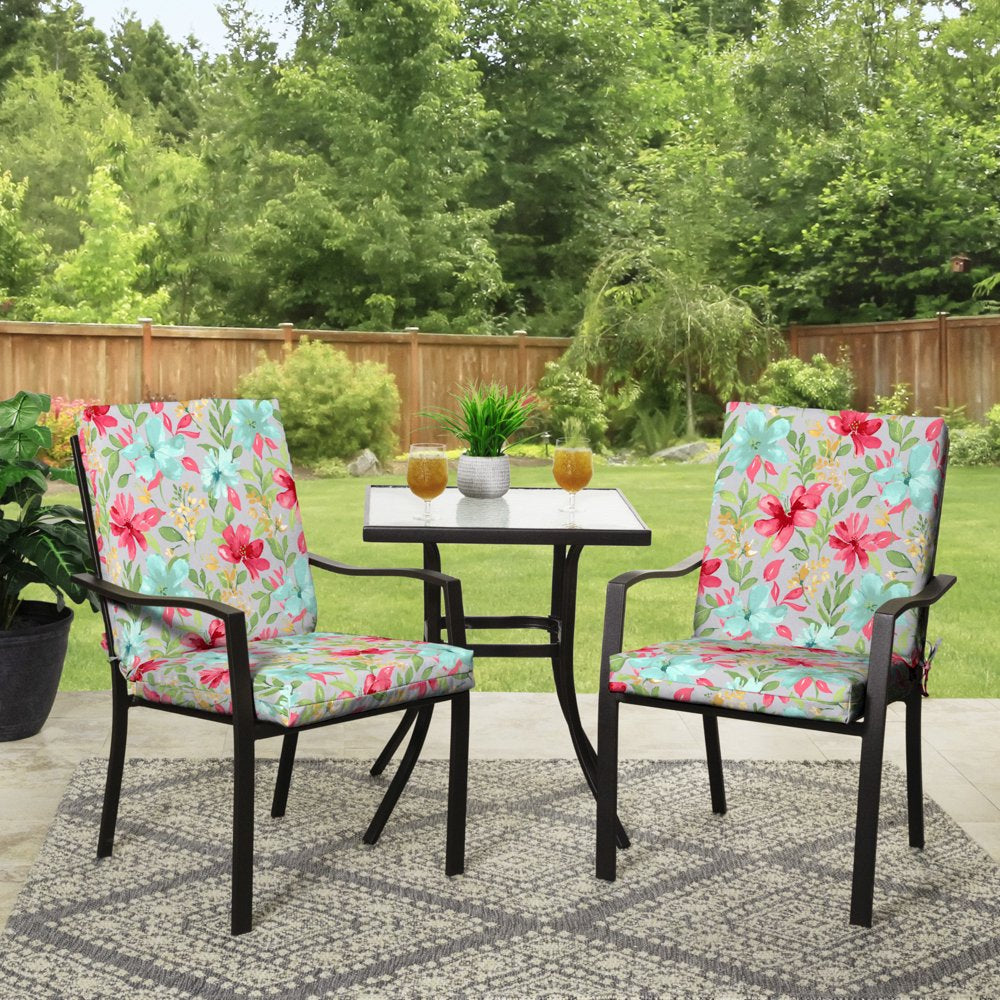 Mainstays 43" X 20" Multi-Color Floral Rectangle Outdoor Chair Cushion, 1 Piece