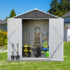 6' X 4' Outdoor Metal Storage Shed, Tools Storage Shed, Galvanized Steel Garden Shed with Lockable Doors, Outdoor Storage Shed for Backyard, Patio, Lawn, D8311