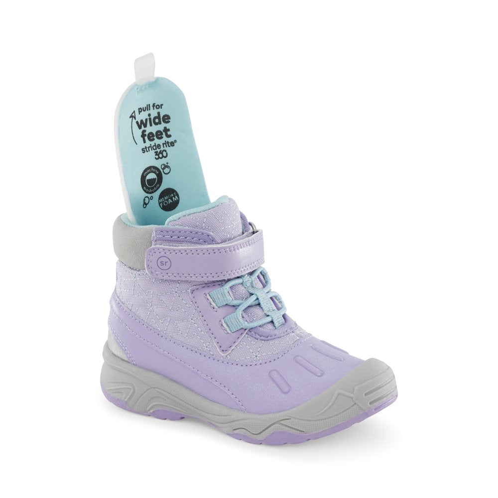 Stride Rite 360 Nebraska 2.0 Kid'S Machine Washable Adjustable Width Easy On/Off Boot, Sizes 5-13