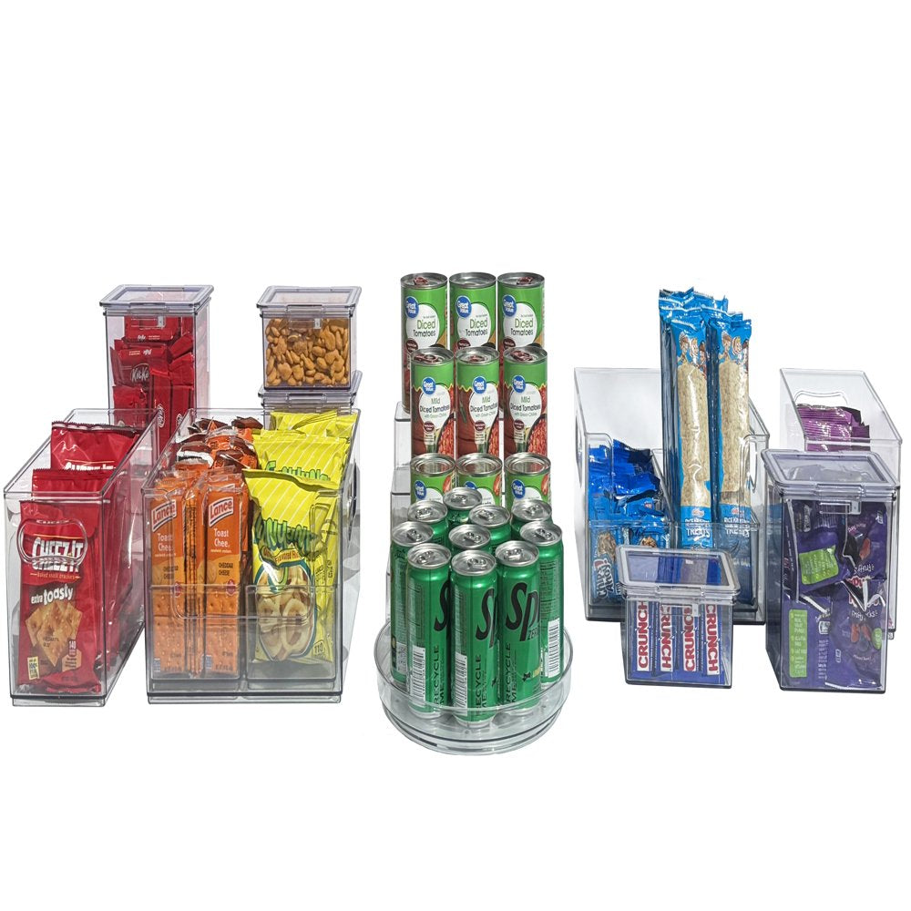 The Home Edit 17 Piece Pantry Edit, Clear Plastic Storage System