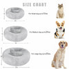 Nisrada Calming Donut Pet Bed for Dogs & Cats, 24 Inch Dog Bed for Small Melium Large Dogs, Washable-Round Pet Bed for Puppy and Kitten with Slip-Resistant Bottom (24 Inch, Light Gray)