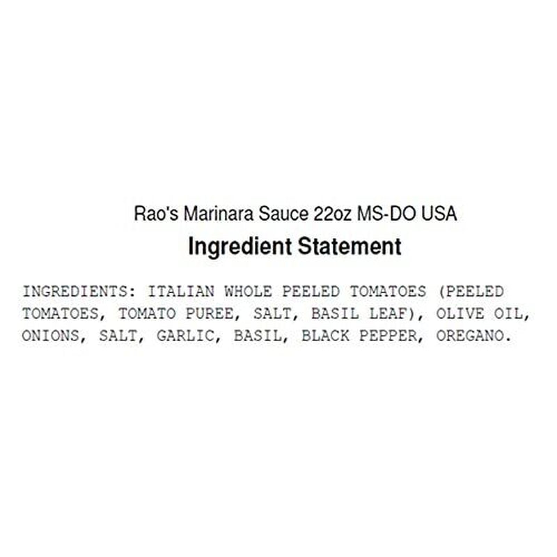 Rao'S Homemade Marinara Sauce 22 Ounce . 2 Pk. 22 Ounce 980226016